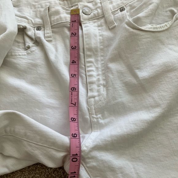 Madewell‎ White High Rise Slim Crop Boyfriend Raw Hem Jeans Size 29 - Picture 6 of 6